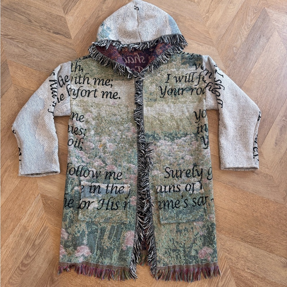One Size Tapestry Blanket Cardigan